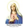 Autocollant Transparent detoure de saint avec priere H. 10.5 x 6.5 cm pour bougie de neuvaine..