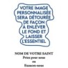 Autocollant Transparent detoure de saint avec priere H. 10.5 x 6.5 cm pour bougie de neuvaine..