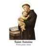 Autocollant Transparent detoure de saint avec priere H. 10.5 x 6.5 cm pour bougie de neuvaine..