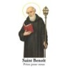 Autocollant Transparent detoure de saint avec priere H. 10.5 x 6.5 cm pour bougie de neuvaine..
