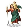 Autocollant Transparent detoure de saint avec priere H. 10.5 x 6.5 cm pour bougie de neuvaine..