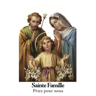 Autocollant Transparent detoure de saint avec priere H. 10.5 x 6.5 cm pour bougie de neuvaine..