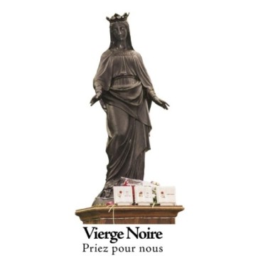 Autocollant Transparent detoure de saint avec priere H. 10.5 x 6.5 cm pour bougie de neuvaine..