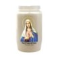 Veilleuse blanche 3 jours avec autocollant détouré de saint h. 9,7 cm, 5,8 cm.