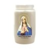 Veilleuse blanche 3 jours avec autocollant détouré de saint h. 9,7 cm, 5,8 cm.