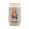 Veilleuse blanche 3 jours avec autocollant détouré de saint h. 9,7 cm, 5,8 cm.