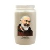 Veilleuse blanche 3 jours avec autocollant détouré de saint h. 9,7 cm, 5,8 cm.