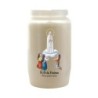 Veilleuse blanche 3 jours avec autocollant détouré de saint h. 9,7 cm, 5,8 cm.