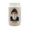 Veilleuse blanche 3 jours avec autocollant détouré de saint h. 9,7 cm, 5,8 cm.