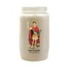 Veilleuse blanche 3 jours avec autocollant détouré de saint h. 9,7 cm, 5,8 cm.
