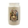 Veilleuse blanche 3 jours avec autocollant détouré de saint h. 9,7 cm, 5,8 cm.