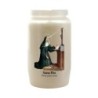 Veilleuse blanche 3 jours avec autocollant détouré de saint h. 9,7 cm, 5,8 cm.