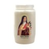 Veilleuse blanche 3 jours avec autocollant détouré de saint h. 9,7 cm, 5,8 cm.
