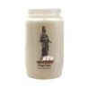 Veilleuse blanche 3 jours avec autocollant détouré de saint h. 9,7 cm, 5,8 cm.