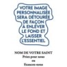 Autocollant Transparent détouré sans prière de saint H- 5,1 x 3,1 cm pour veilleuse blanche 3 jours