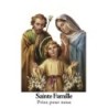 Autocollant Transparent détouré sans prière de saint H- 5,1 x 3,1 cm pour veilleuse blanche 3 jours