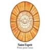 Autocollant Transparent détouré sans prière de saint H- 5,1 x 3,1 cm pour veilleuse blanche 3 jours
