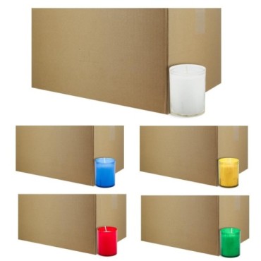 Veilleuse votive 20/24 heures, hauteur 6,5 cm, diametre 5 cm  ( VO 5) VENDUE PAR CARTON.
