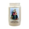 Veilleuse blanche 3 jours avec image classique de saint, hauteur 9,5 cm Ø 5.5 cm..