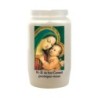 Veilleuse blanche 3 jours avec image classique de saint, hauteur 9,5 cm Ø 5.5 cm..