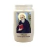 Veilleuse blanche 3 jours avec image classique de saint, hauteur 9,5 cm Ø 5.5 cm..