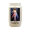 Veilleuse blanche 3 jours avec image classique de saint, hauteur 9,5 cm Ø 5.5 cm..