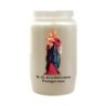 Veilleuse blanche 3 jours avec image classique de saint, hauteur 9,5 cm Ø 5.5 cm..