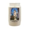 Veilleuse blanche 3 jours avec image classique de saint, hauteur 9,5 cm Ø 5.5 cm..