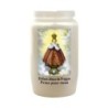 Veilleuse blanche 3 jours avec image classique de saint, hauteur 9,5 cm Ø 5.5 cm..