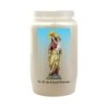 Veilleuse blanche 3 jours avec image classique de saint, hauteur 9,5 cm Ø 5.5 cm..