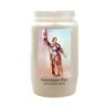 Veilleuse blanche 3 jours avec image classique de saint, hauteur 9,5 cm Ø 5.5 cm..