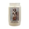 Veilleuse blanche 3 jours avec image classique de saint, hauteur 9,5 cm Ø 5.5 cm..
