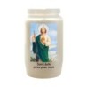 Veilleuse blanche 3 jours avec image classique de saint, hauteur 9,5 cm Ø 5.5 cm..