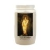 Veilleuse blanche 3 jours avec image classique de saint, hauteur 9,5 cm Ø 5.5 cm..