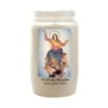 Veilleuse blanche 3 jours avec image classique de saint, hauteur 9,5 cm Ø 5.5 cm..