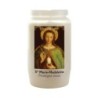 Veilleuse blanche 3 jours avec image classique de saint, hauteur 9,5 cm Ø 5.5 cm..