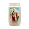 Veilleuse blanche 3 jours avec image classique de saint, hauteur 9,5 cm Ø 5.5 cm..