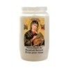 Veilleuse blanche 3 jours avec image classique de saint, hauteur 9,5 cm Ø 5.5 cm..