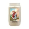 Veilleuse blanche 3 jours avec image classique de saint, hauteur 9,5 cm Ø 5.5 cm..