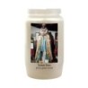 Veilleuse blanche 3 jours avec image classique de saint, hauteur 9,5 cm Ø 5.5 cm..