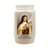 Veilleuse blanche 3 jours avec image classique de saint, hauteur 9,5 cm Ø 5.5 cm..