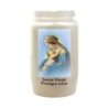 Veilleuse blanche 3 jours avec image classique de saint, hauteur 9,5 cm Ø 5.5 cm..