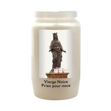 Veilleuse blanche 3 jours avec image classique de saint, hauteur 9,5 cm Ø 5.5 cm..