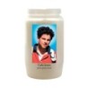 Veilleuse blanche 3 jours avec image classique de saint, hauteur 9,5 cm Ø 5.5 cm..