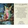 Autocollant BLANC avec priere H. 19 x 13 cm pour bougie en verre 7 jours (17865).