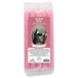 Lot de 5 petites bougies de priere teintees dans la masse representant differents saints. Hauteur : 15 cm, Diametre : 1,5 cm..
