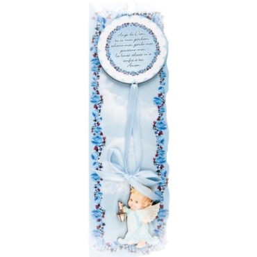 Médaille de berceau avec prière et pendentif ange