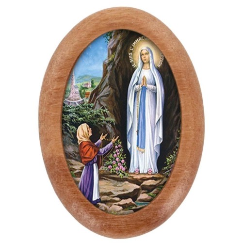 Plaque auto en bois d olivier forme ovale H. 4 x 3 cm avec resine de