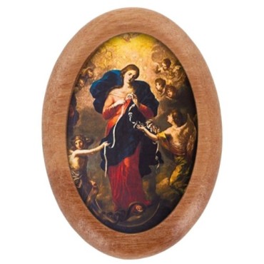 Plaque auto en bois d olivier forme ovale H. 4 x 3 cm avec resine de