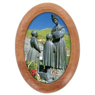 Plaque auto en bois d olivier forme ovale H. 4 x 3 cm avec resine de
